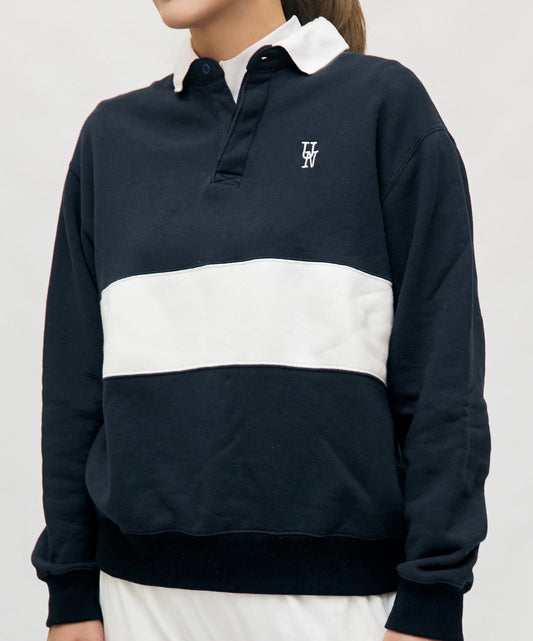 UN COLLAR RUGGER SWEATSHIRT(Unisex)